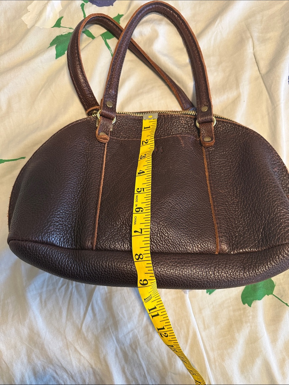 Portland Leather Dark Brown Dome Satchel - Picture 5 of 5